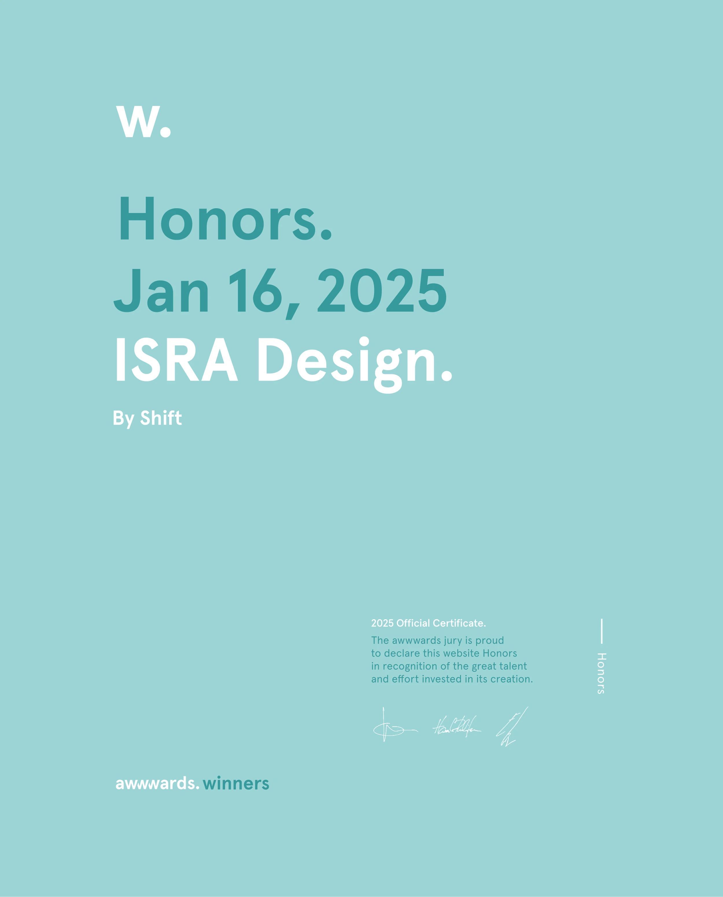Awwwards Honorable Mention
