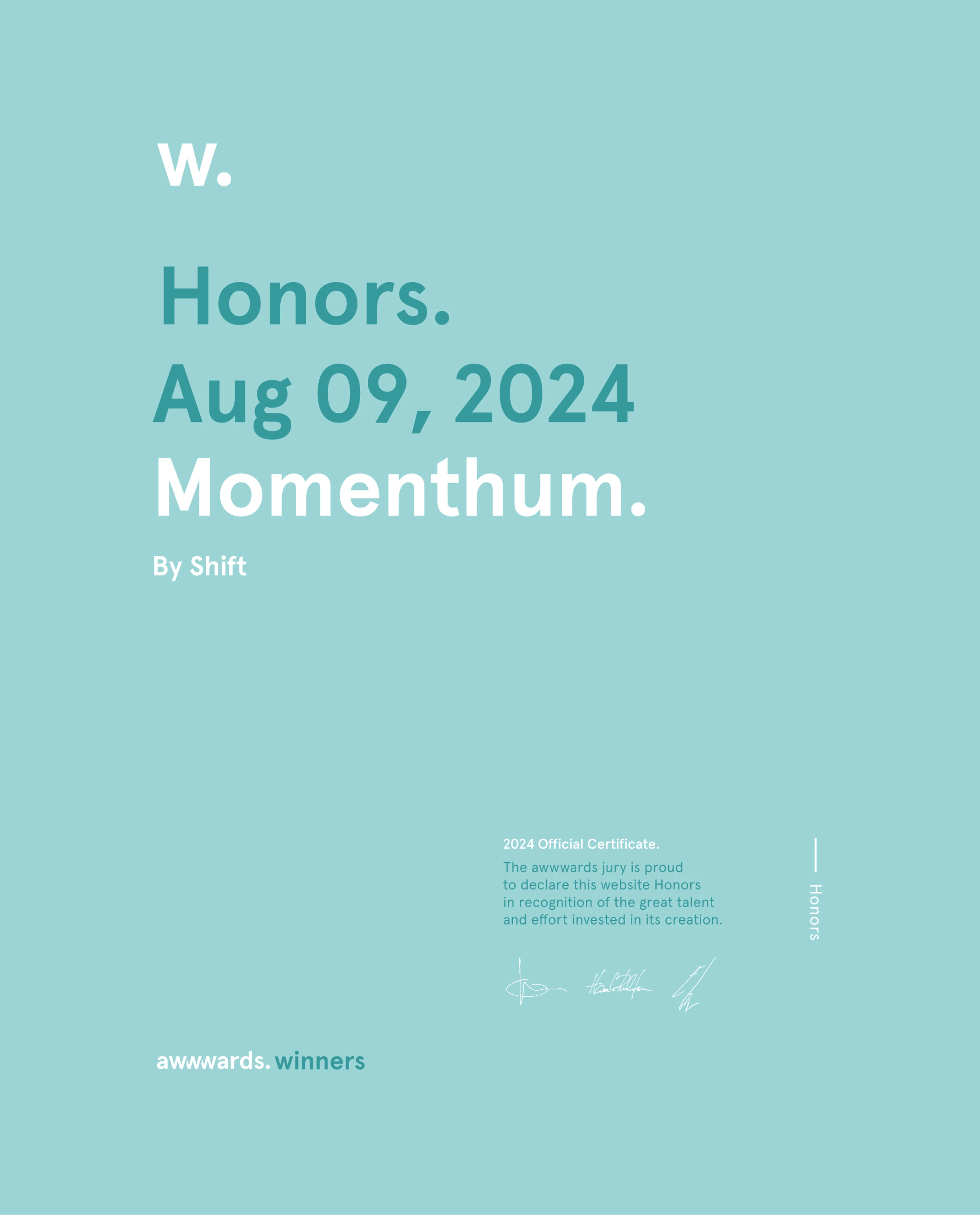 Awwwards Honorable Mention